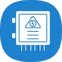 Fuse Box Glyph Curve Icon vector