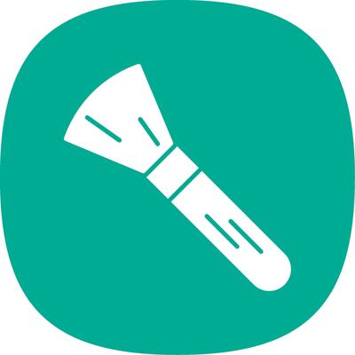 Blush Brush Glyph Curve Icon