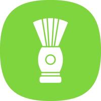 Shaving Brush Glyph Curve Icon vector