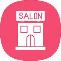 Salon Glyph Curve Icon vector