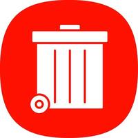 Refuse Glyph Curve Icon vector