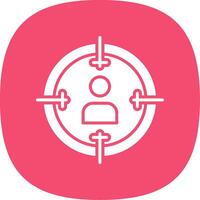 Target Glyph Curve Icon vector