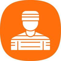 Prison Glyph Curve Icon vector