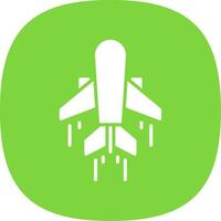 Air Transportation Glyph Curve Icon vector