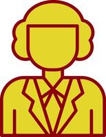 Judge Glyph Curve Icon vector