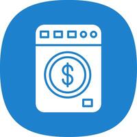 Money Laundering Glyph Curve Icon vector