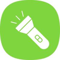 Torch Glyph Curve Icon vector