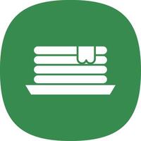Pancake Glyph Curve Icon vector