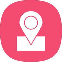 Map Glyph Curve Icon vector