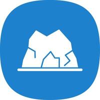 Cave Glyph Curve Icon vector