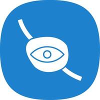 Eyepatch Glyph Curve Icon vector
