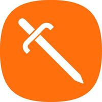 Cutlass Glyph Curve Icon vector