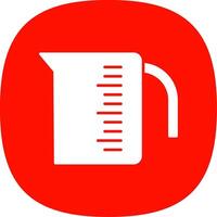 Measuring Cup Glyph Curve Icon vector