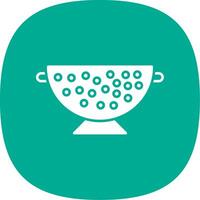 Sieve Glyph Curve Icon vector