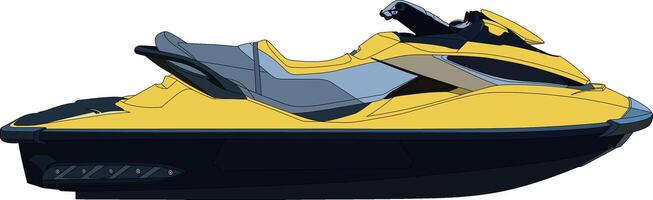 Illustration of a Speed Motor Boat. vector