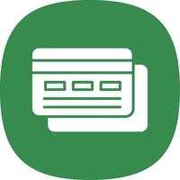 Credit Card Glyph Curve Icon vector