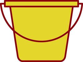 Bucket Glyph Curve Icon vector