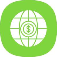International Business Glyph Curve Icon vector