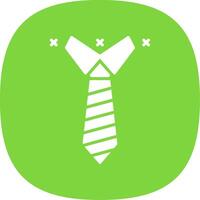 Tie Glyph Curve Icon vector