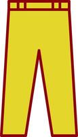 Trousers Glyph Curve Icon vector