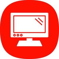 Monitor Glyph Curve Icon vector