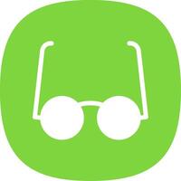 Goggles Glyph Curve Icon vector