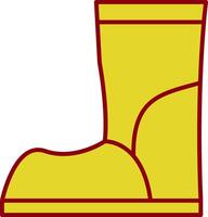 Boot Glyph Curve Icon vector