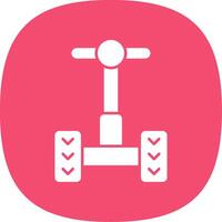 Segway Glyph Curve Icon vector