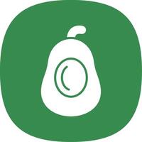 aguacates glifo curva icono vector