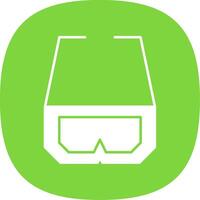 3d Glasses Glyph Curve Icon vector