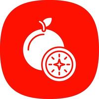 guayaba glifo curva icono vector