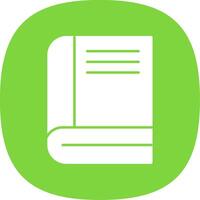 Book Glyph Curve Icon vector