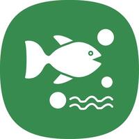 Seafood Glyph Curve Icon vector