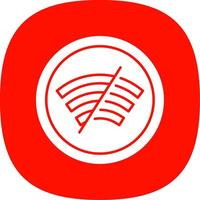 Disconnected Glyph Curve Icon vector