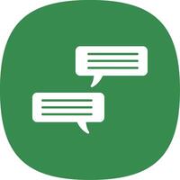 Conversation Glyph Curve Icon vector