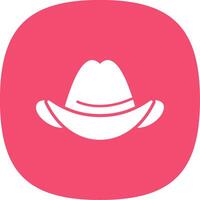 sombrero glifo curva icono vector