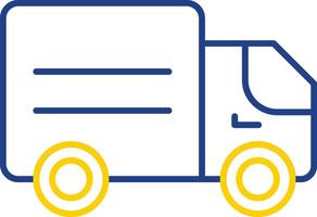 Delivery Truck Line Two Color Icon vector