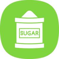 Sugar Bag Glyph Curve Icon vector