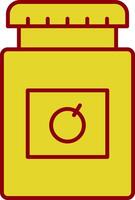 Jam Jar Glyph Curve Icon vector