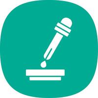 Pipette Glyph Curve Icon vector