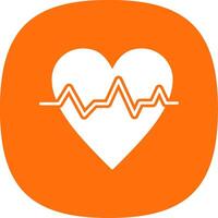 Pulse Rate Glyph Curve Icon vector