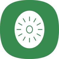 Kiwi Glyph Curve Icon vector