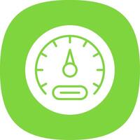 Meter Glyph Curve Icon vector