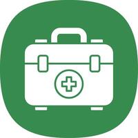 First Aid Box Glyph Curve Icon vector