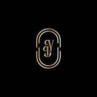 Letter LV logo design template with simple and unique vector