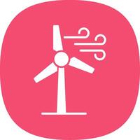 Windmills Glyph Curve Icon vector