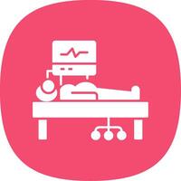 ICU Room Glyph Curve Icon vector