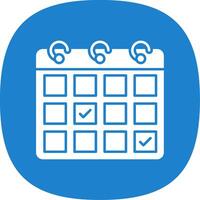 Appointment Request Glyph Curve Icon vector