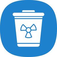Toxic Waste Glyph Curve Icon vector