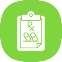 Prescription Glyph Curve Icon vector